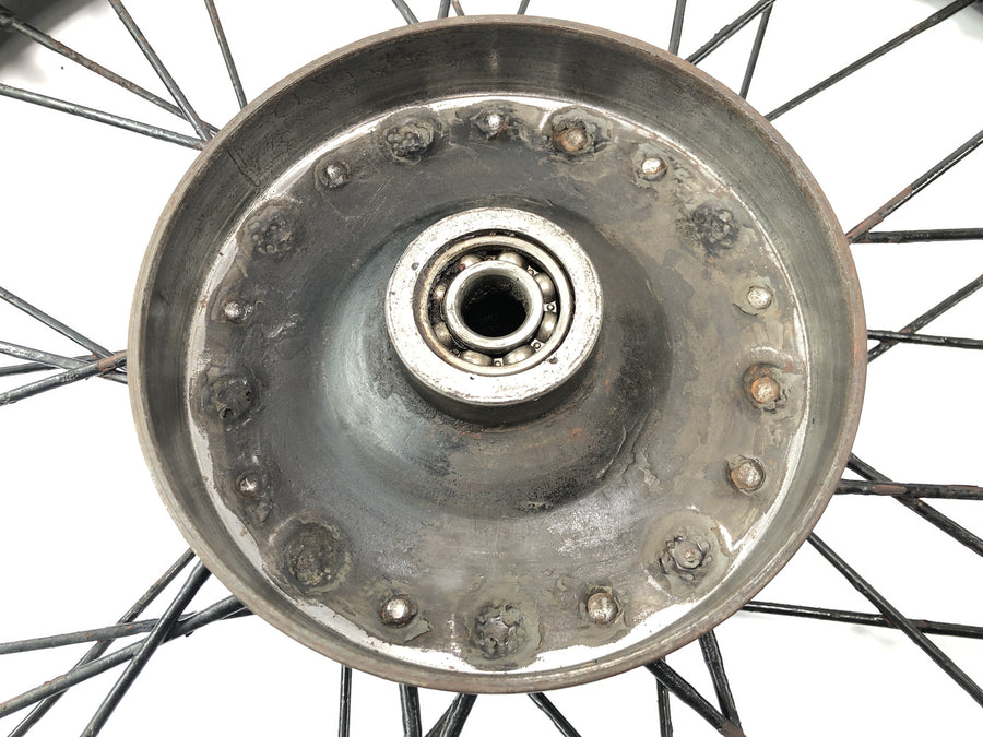 DKW NZ 250 [1938] - Forhjul med eger og nav.