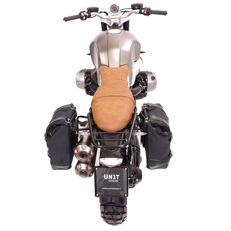 BMW R nineT 1200 Scrambler [2016-2023] - Zwei Seitentaschen aus Canvas + Doppelrahmen