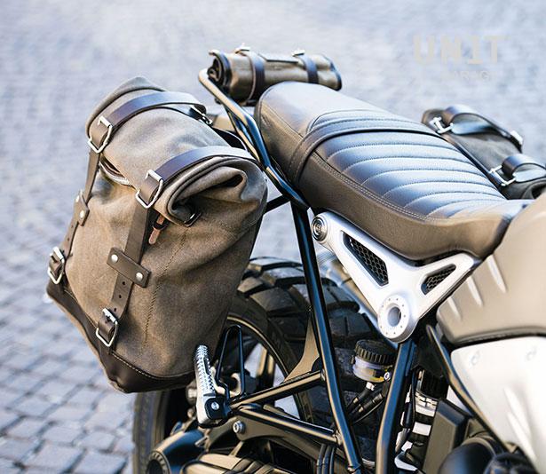 BMW R nineT 1200 Scrambler [2016-2023] - Seitentasche Scram aus Spaltleder 22L-30L + Double Frame