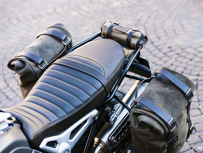 BMW R nineT 1200 Scrambler [2016-2023] - Seitentasche Scram aus Spaltleder 22L-30L + Double Frame