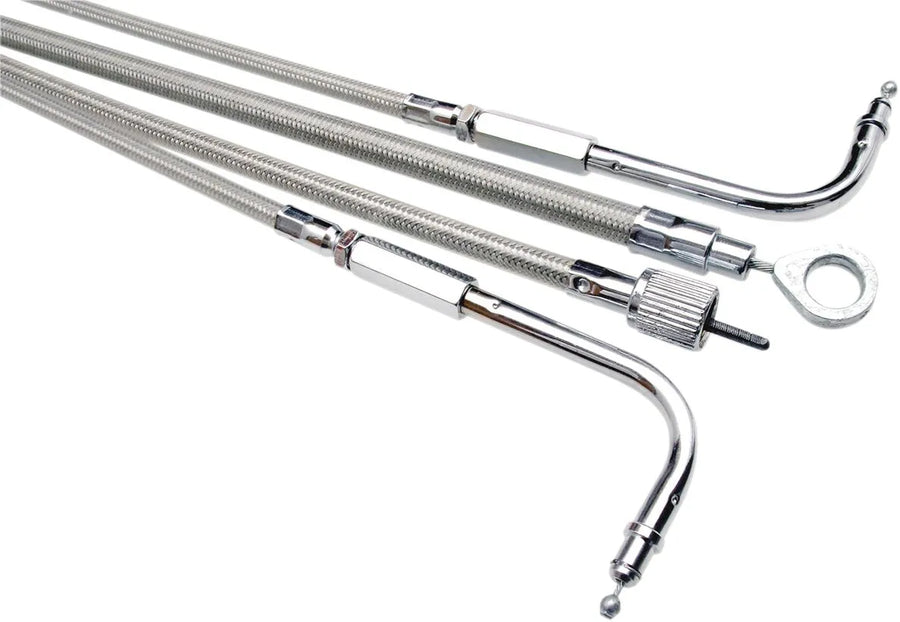 harley-davidson low rider [MOTION PRO] – Armor Coat Flettet speedometerkabel i rustfrit stål til Harley-Davidson