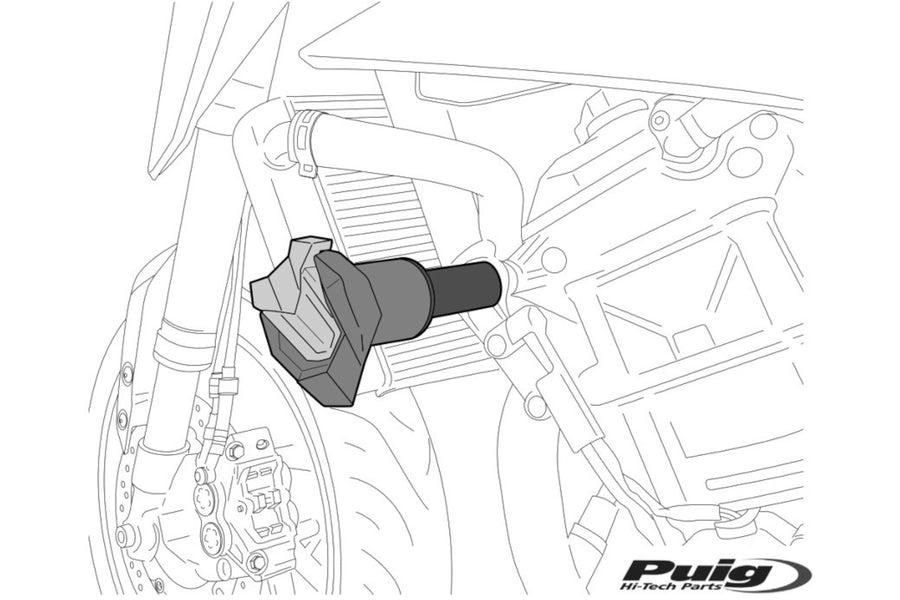KAWASAKI NINJA 7 HYBRID [2025] – Crash Pads R19 – Sort