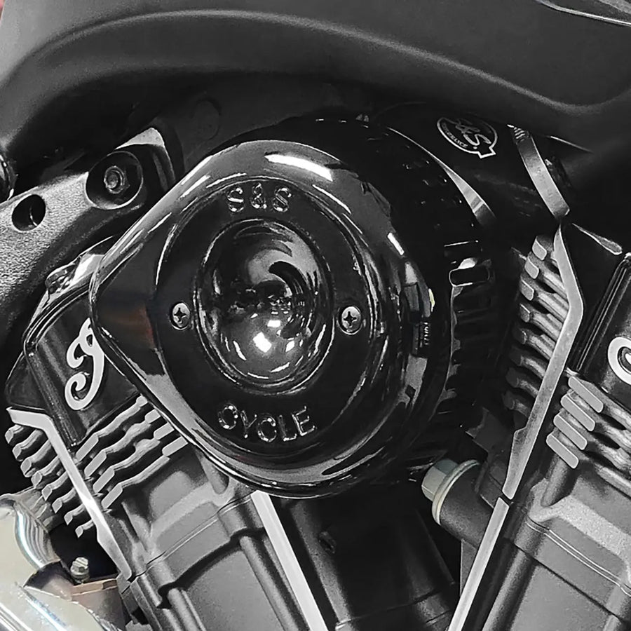 Indian PURSUIT 108 Limited Premium [2025-2026] - Stealth Luftfilter-Kit mit Abdeckung – Oberfläche: Schwarz – Bild 2