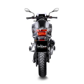 bmw f 750 gs [LEOVINCE] – Nero bagpotte - rustfrit stål