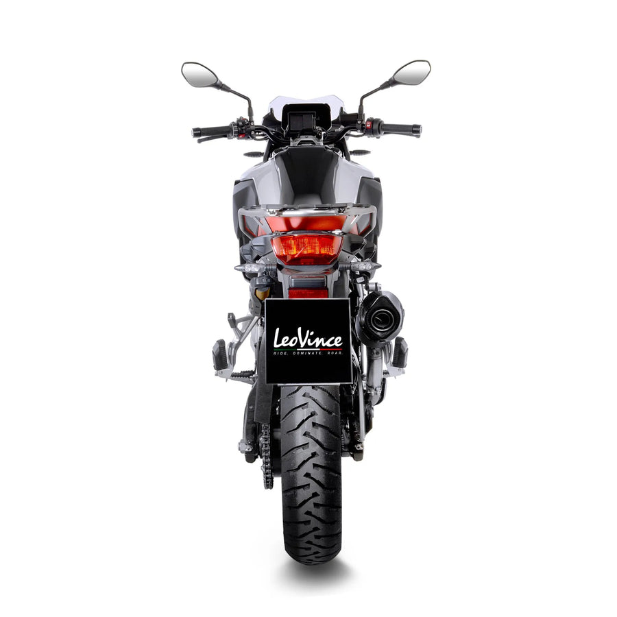 bmw f 850 gs [LEOVINCE] – Nero bagpotte - rustfrit stål