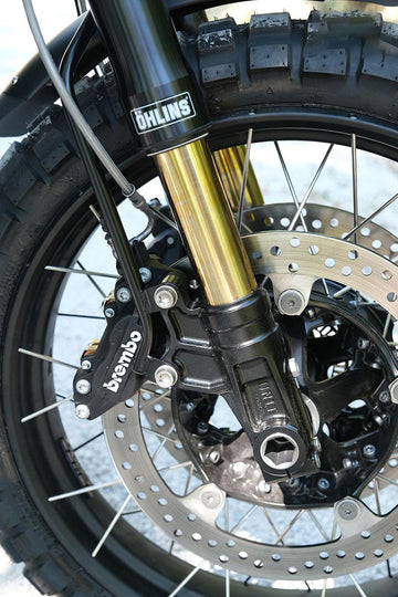 BMW R nineT 1200 Pure [2017-2023] - Öhlins USD LOW Gabel-Kit + Einheit Garagenplatten und Füße (niedrige Version)