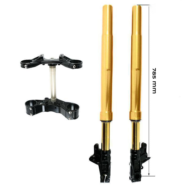 BMW R nineT 1200 Pure [2017-2023] - Öhlins USD-Gabelsatz + Einheit Garagenplatten und -füße (Standardhöhe)