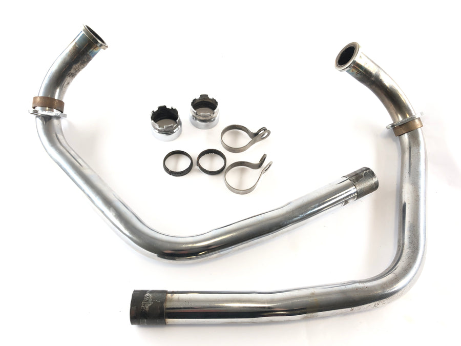 Yamaha XS 650 Type 447 [1975] - Manifold rør til venstre og højre med forbindelser