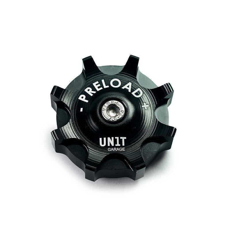 BMW F 450 GS [2026-] - Knopf zur Einstellung der Vorspannung des Öhlins-Stoßdämpfers