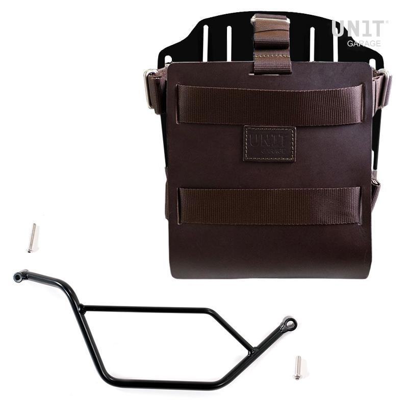 BMW R 850 R / R 1100 R [1993-2002] - Alu-Taschenhalter mit Lederfront, Schnellkupplung und rechtem Rahmen