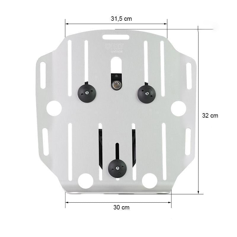 BMW R 1150 GS Adventure [2002-2006] - Taskeholder i aluminium med Hypalon front, lynkobling og højre ramme