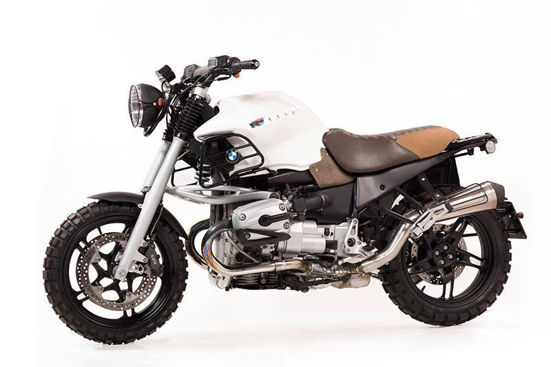 BMW R 1150 R [2000-2006] - Brauner Leder- und Canvas-Sattel für