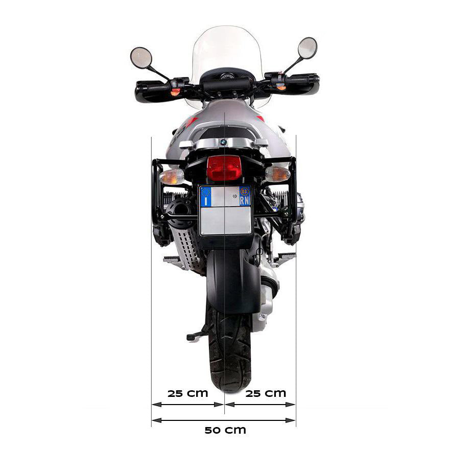 BMW R 850 R / R 1100 R [1993-2002] - Atlas aluminium sidekasse sæt 48L + 48L med taskeramme
