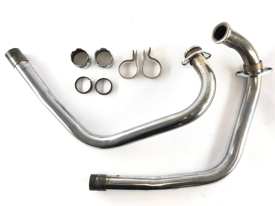 Yamaha XS 650 Type 447 [1975] - Manifold rør til venstre og højre med forbindelser